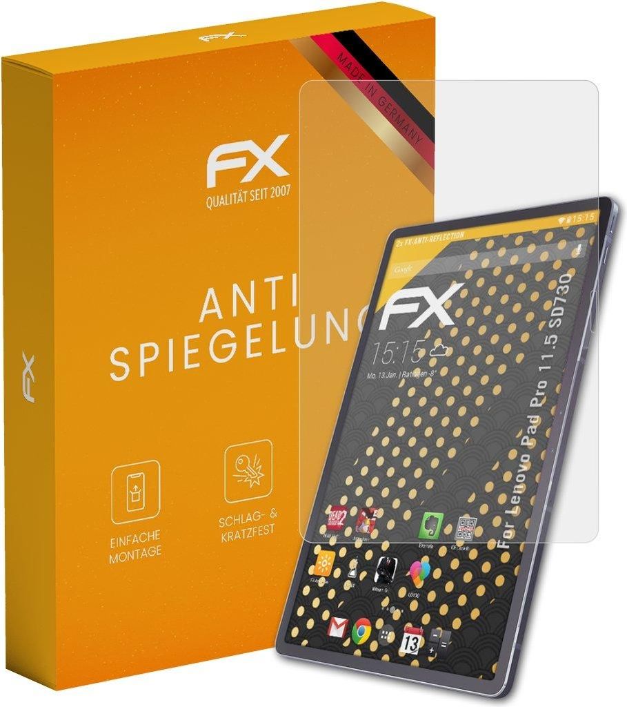 atFoliX FX-Antireflex 2x Schutzfolie kompatibel mit Lenovo Pad Pro 11.5 (SD730) Displayfolie