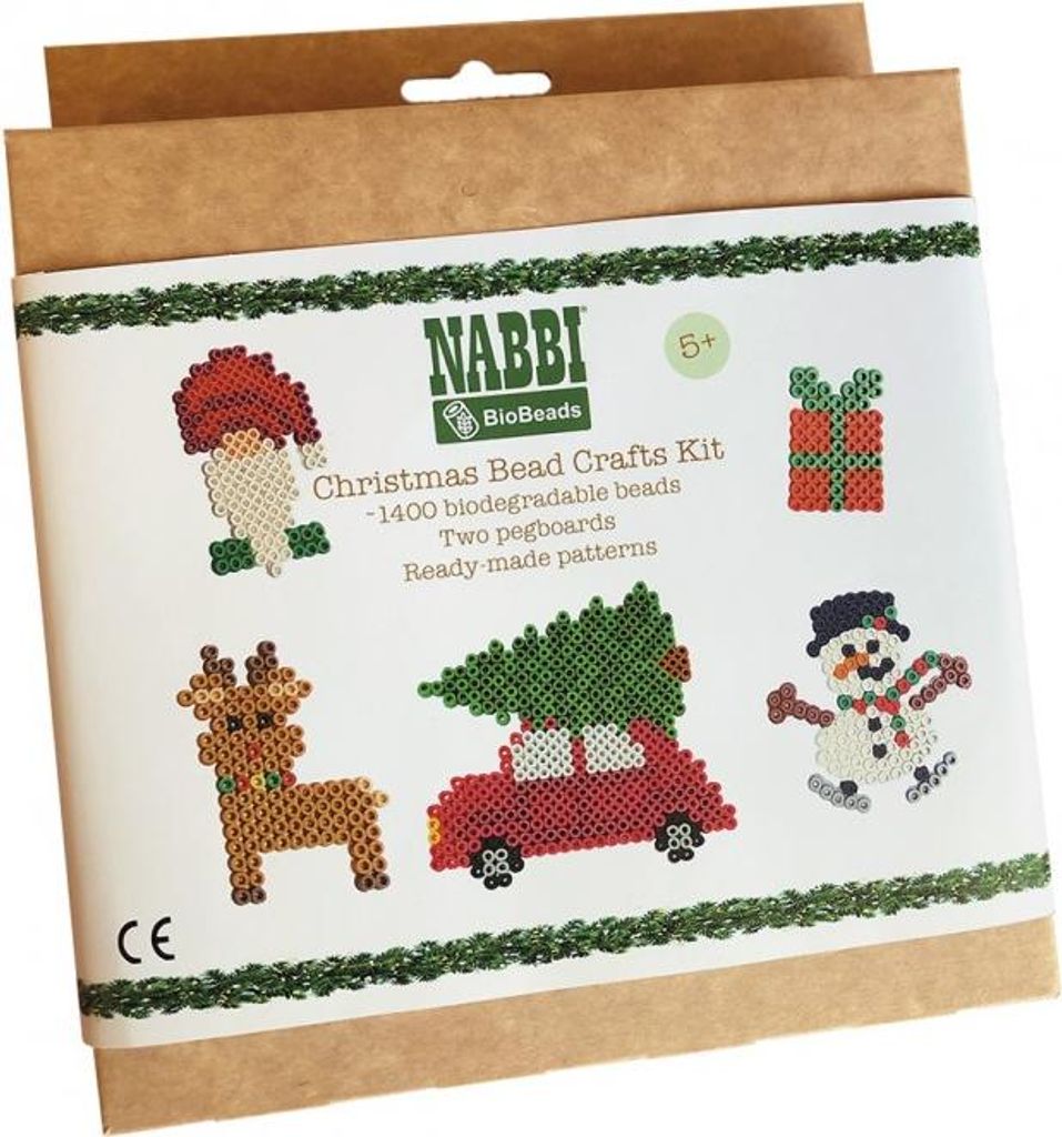 Nabbi BioBeads Ø 5mm, Santa Car Set, 1.400 Stk., 2 Legeplatten