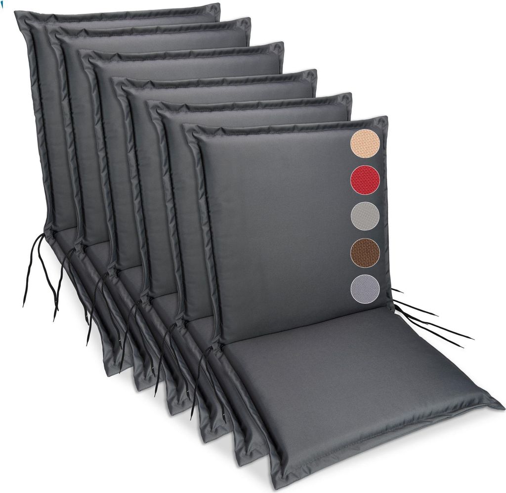 sunnypillow 6er Set Gartenstuhlauflagen  100 x 50  extra Produktbild 