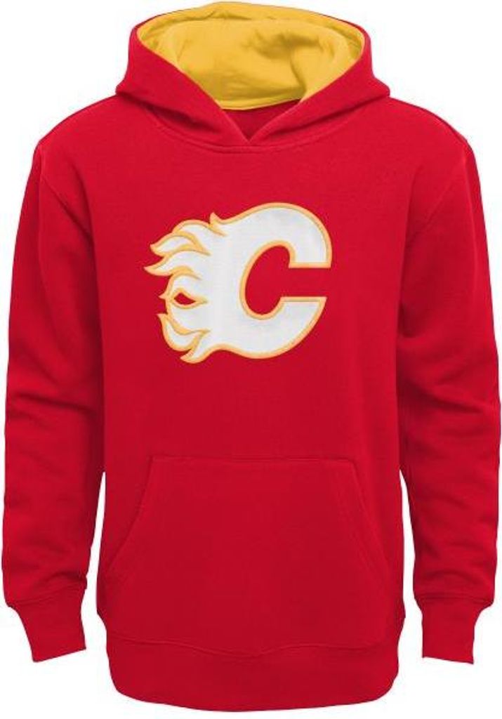 NHL Prime Junior Kapuzenpullover, Lange Ärmel, mit Kängurutasche vorne, 18 Jahre, Calgary Flames