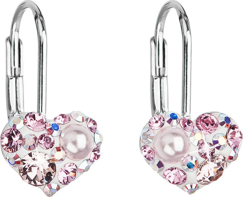 Orecchini a cuore 31125.9 rosa chiaro