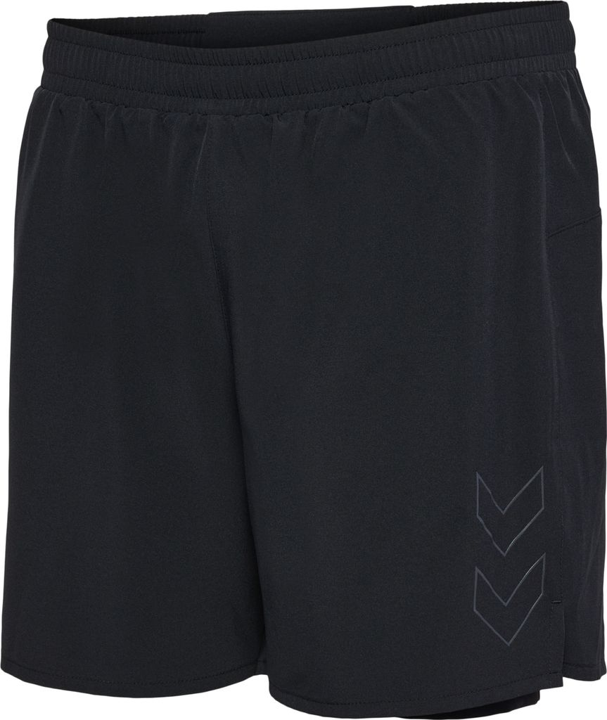hummel hmlMT FAST 2 IN 1 SHORTS - BLACK - S