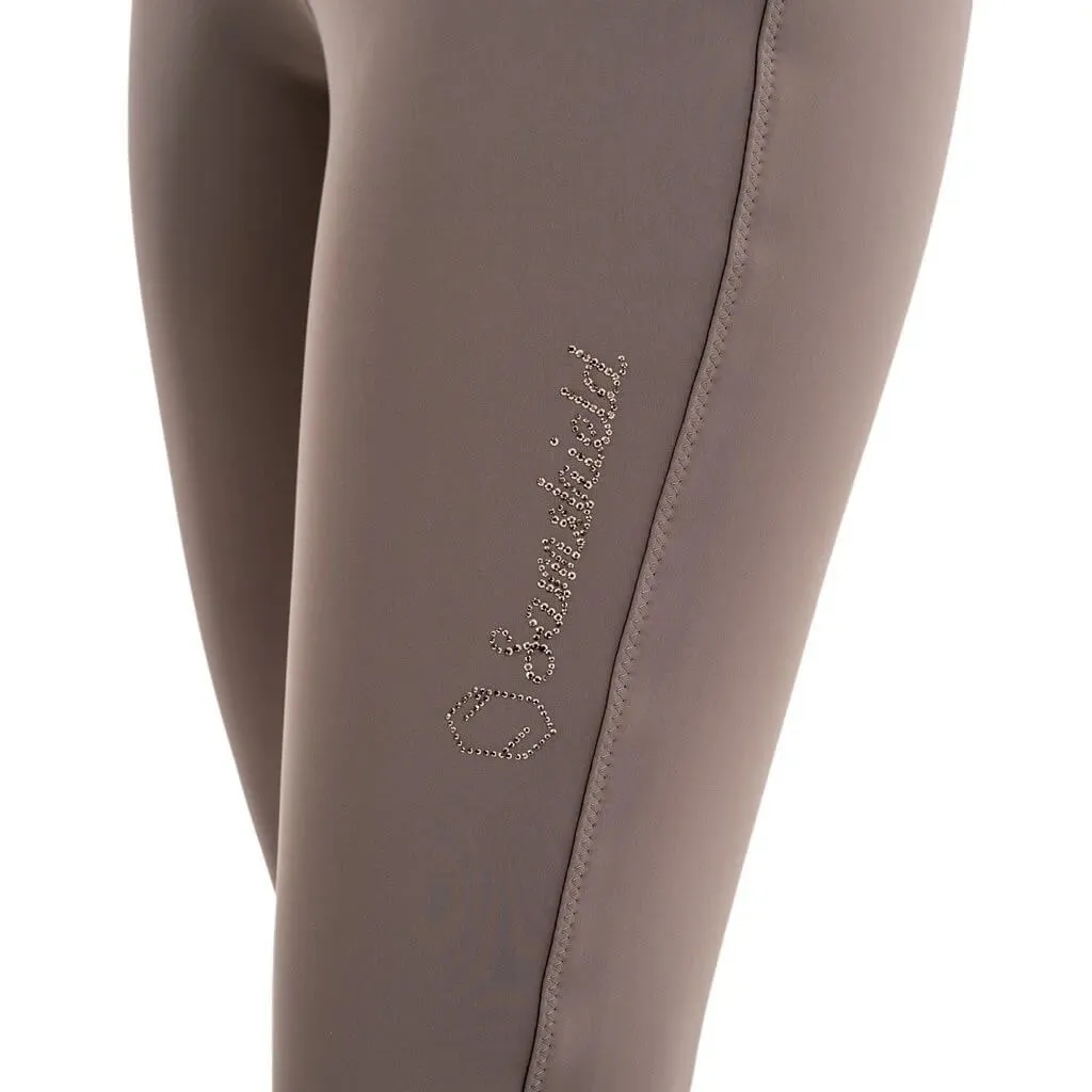 Culotte équitation Samshield Adele Taupe : genou grip et tissu technique - 6