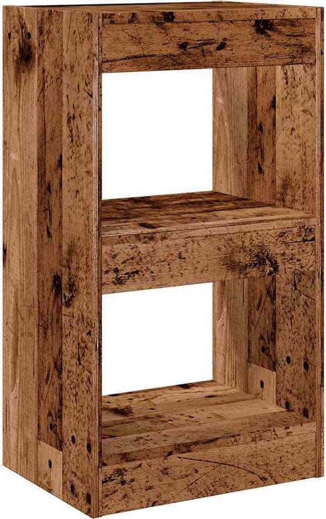 vidaXL Bücherregal/Raumteiler Altholz-Optik 40x30x72 cm