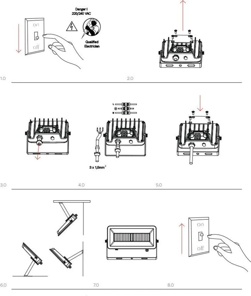 Projecteur extérieur LED puissant 100W à teinte réglable CCT - 8