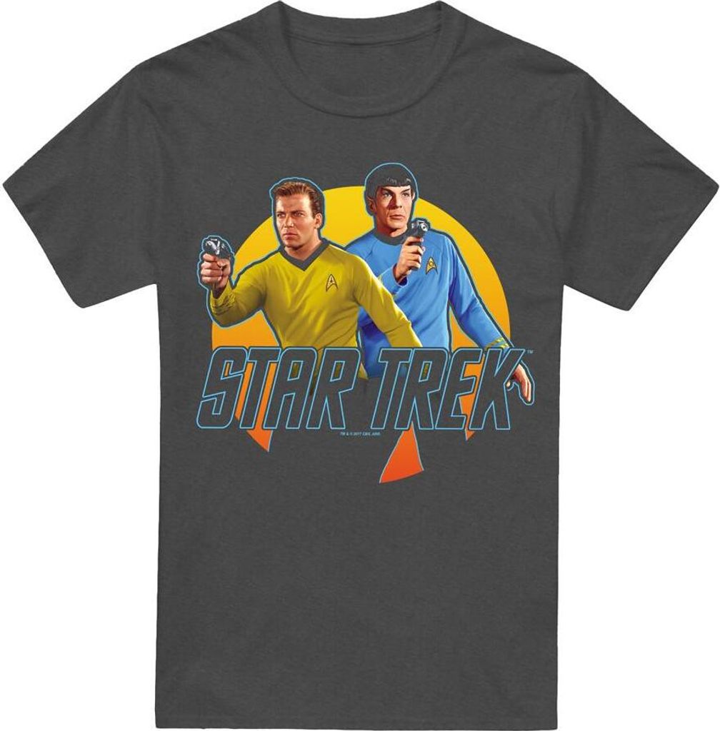 Star Trek - "Phasers Ready" T-Shirt für Herren/Damen Uni TV18210 (3XL) (Holzkohle)