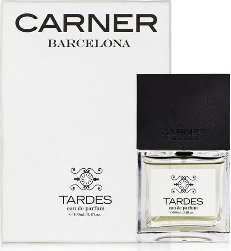 A product shot of a perfume bottle and its packaging.
