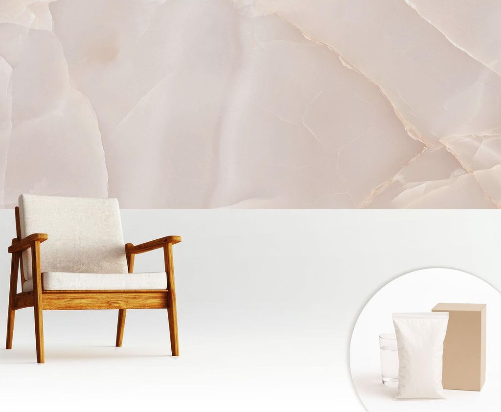 Fototapete - 250x104 cm - Tapete - Wandtapete - Wandbilder - Dekofolie - Tapete Folie - Wand - Dekoration - Wohnzimmer - Rosa Marmor