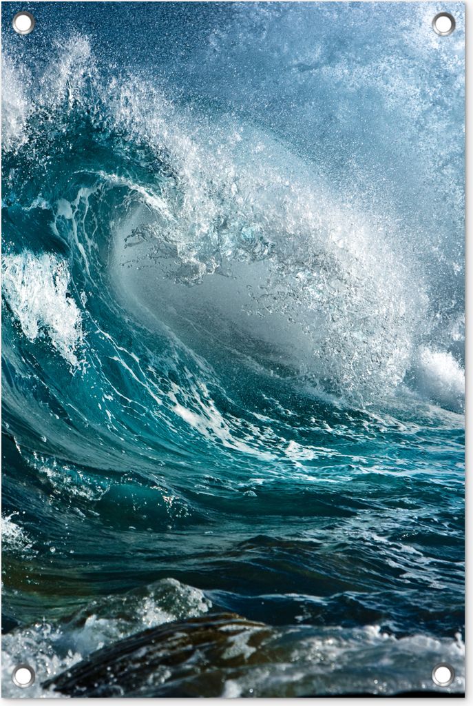 MuchoWow 40x60 cm Outdoor-Poster Gartendeko Sichtschutz Garten Poster für den Garten Meer - Golf - Wasser