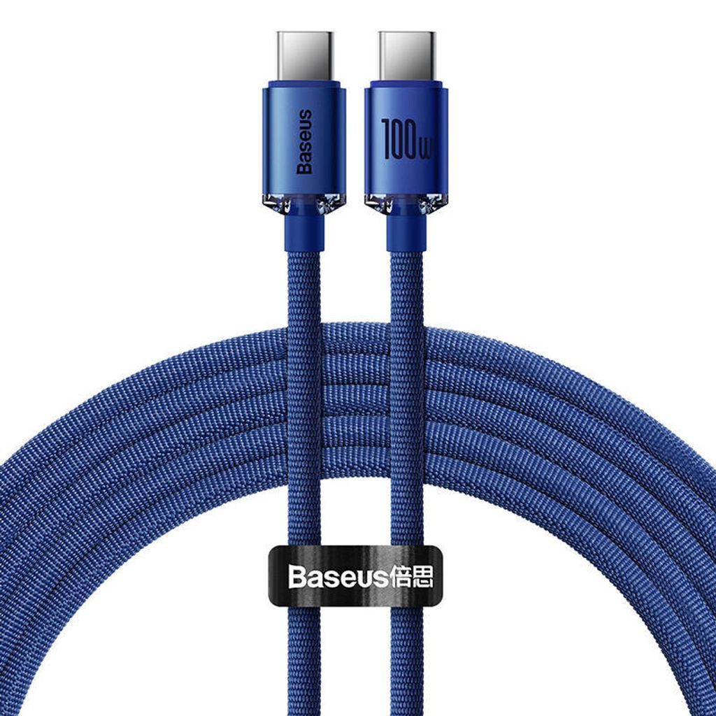 Baseus Crystal Shine USB-C na USB-C Nabjac kbel 100W, 2m - Obrázok produktu 
