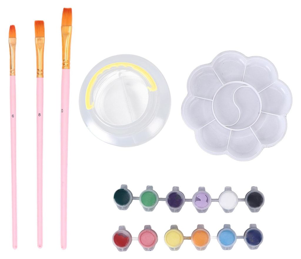 Acrylfarben-Set mit 12 Farben, einfach anzuwenden, komplettes Werkzeugset inklusive Pinselset für Macaron-Malerei, ideal für Zuhause, Atelier und...