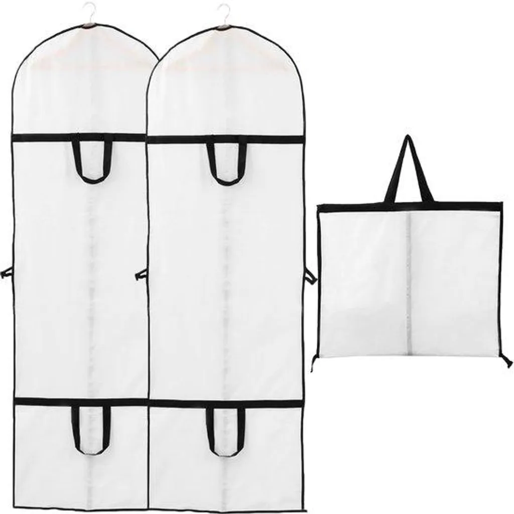 Protégez vos vêtements longs de la poussière - Lot de 2 housses 180 cm
