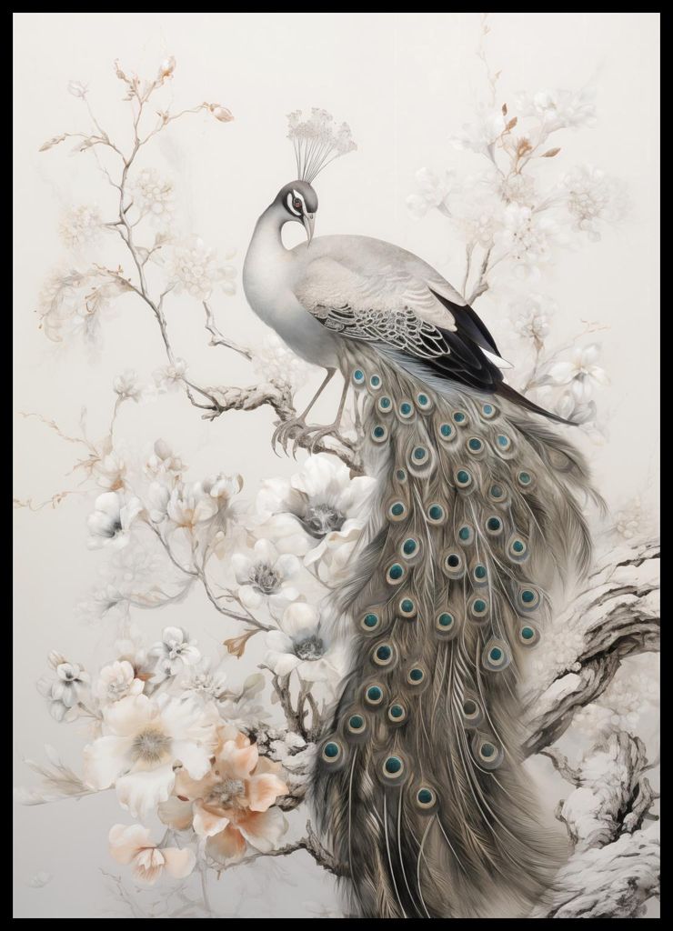 Poster 50x70cm Pfau Grazie