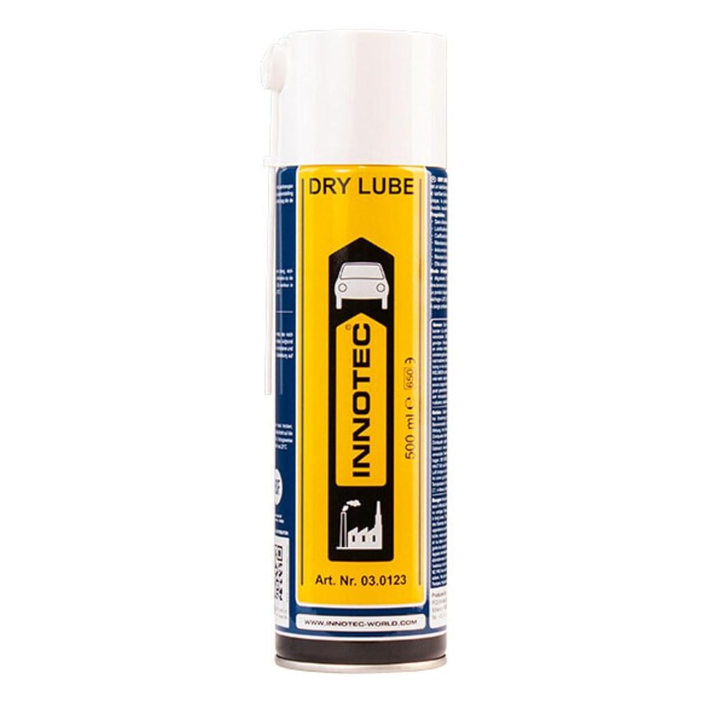 INNOTEC Dry Lube Trockenschmiermittel 500 ml – PTFE-Spray, silikon- und fettfrei, transparenter Schmierfilm, antistatisch, wasserbeständig