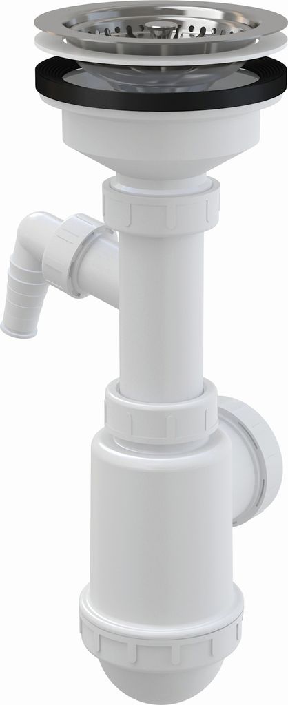 Alcadrain Spülbeckensiphon mit einem Edelstahlgitter DN 115 Produktbild 