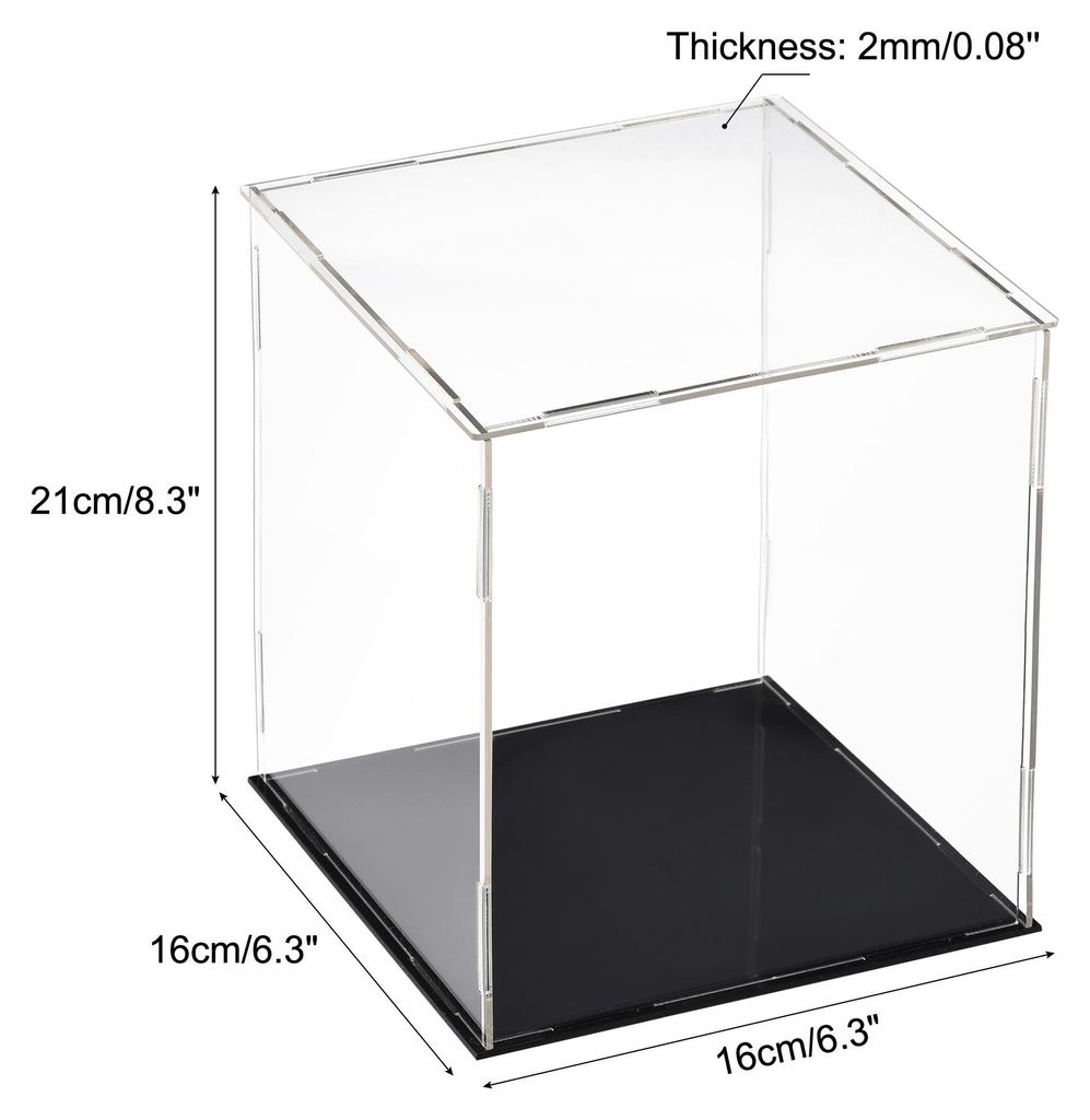 Acryl Klar Vitrine Box Staubdichter Schutz Wš¹rfel Sammlerstš¹ck Ausstellungsbox 15x15x20cm