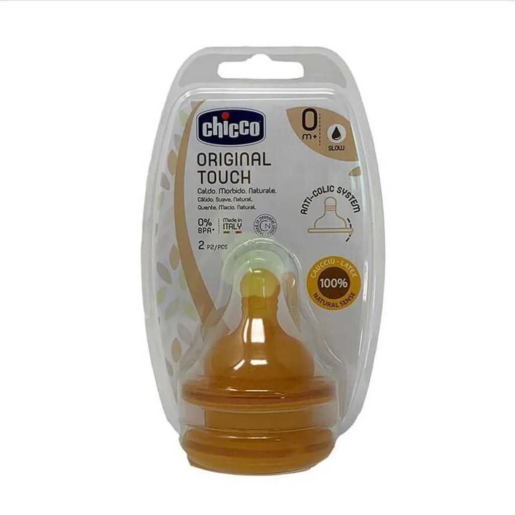 Set 2 Tettarelle Chicco Original Touch 0m+ - Ricambio per Biberon