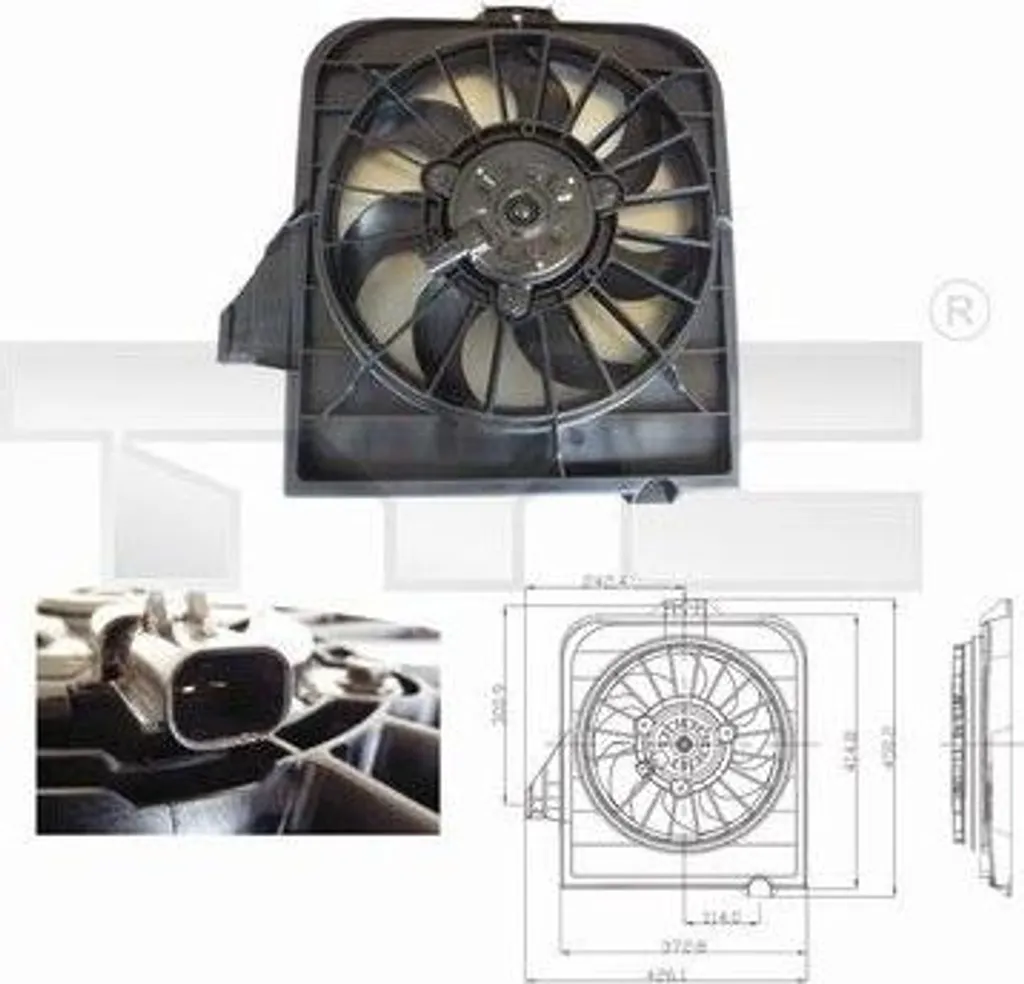 Ventilateur de radiateur haute performance OE 4809170AC TYC 804