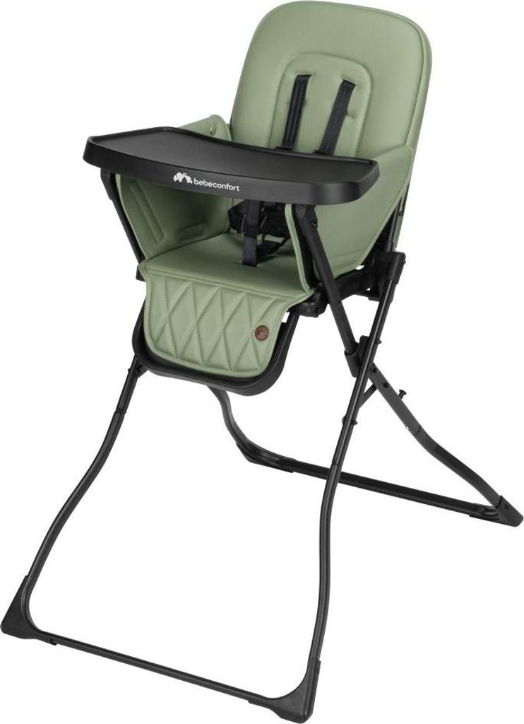 Bebeconfort Mallow, Hochstuhl Baby, 0–3 Jahre, 0–-15 kg, Hochstuhl klappbar, bequem gepolsterter Sitz, leicht (5,6 kg),Mineral Green