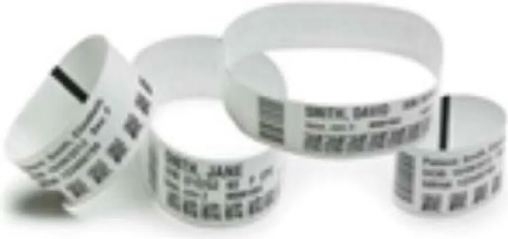 Bracelet Zebra Z-Band Ultrasoft blanc ultra-doux et résistant 25x178mm