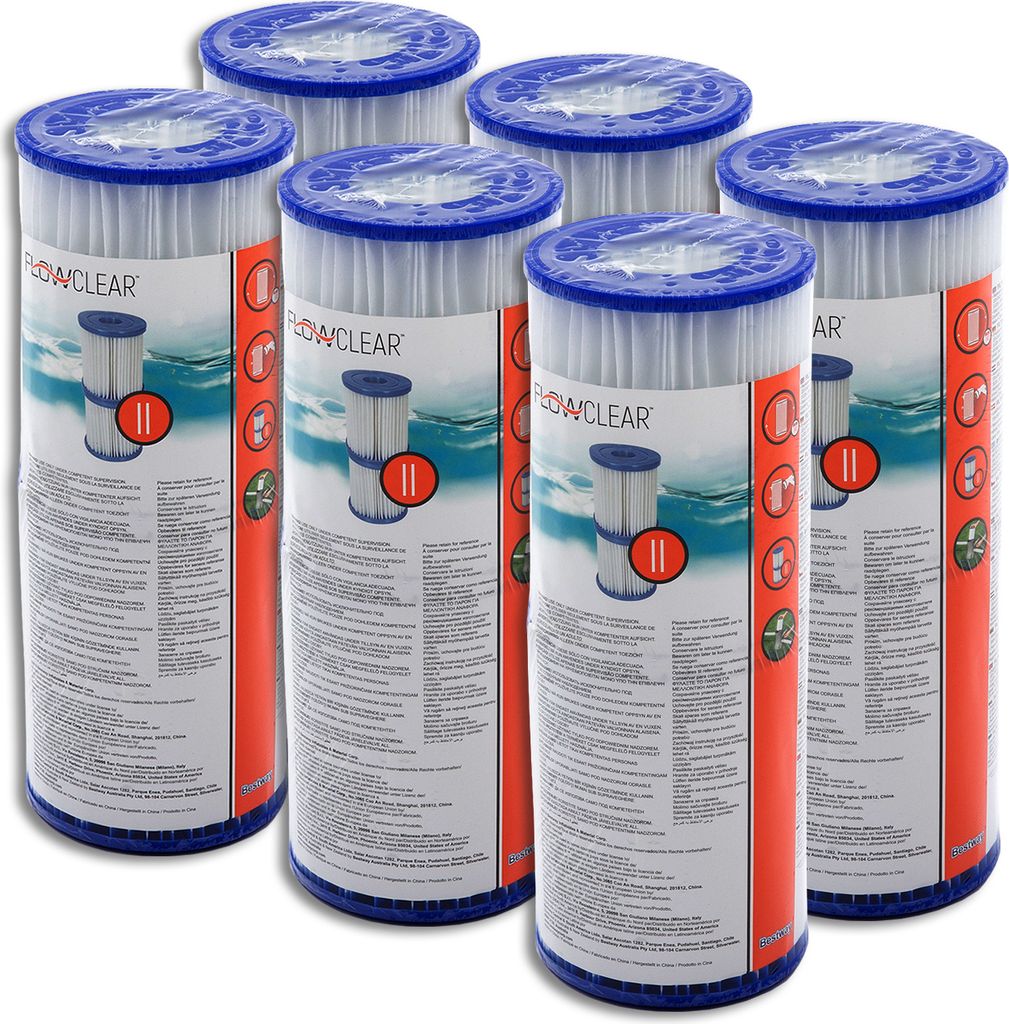 Bestway 58094 12 Filterkartuschen Gr.II Ø 10,6cm x 13,6cm, Produktbild 
