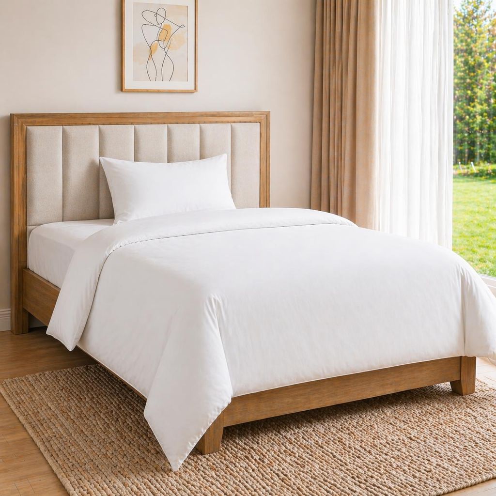 Bettbezug Set Baumwollsatin, 135 x 200 cm + Kissenbezug 80 Produktbild 