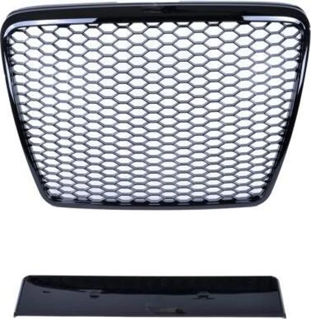 Remplacer calandre cassée Audi A6 C6 4F par grille nid d'abeille noir