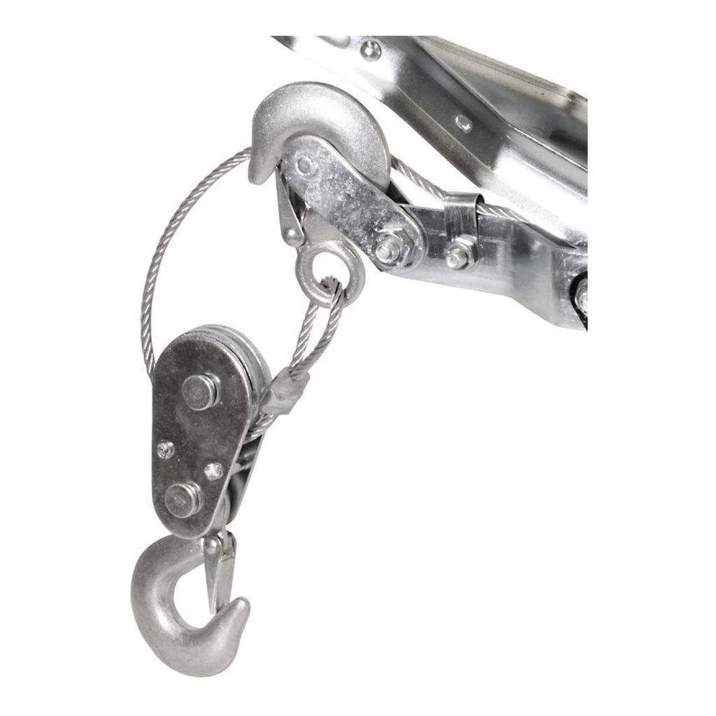 Güde 38351 hendelkabel HS 4000 (stabiele, verzinkte staalconstructie, 2-voudig beveiligde ratel, katrol