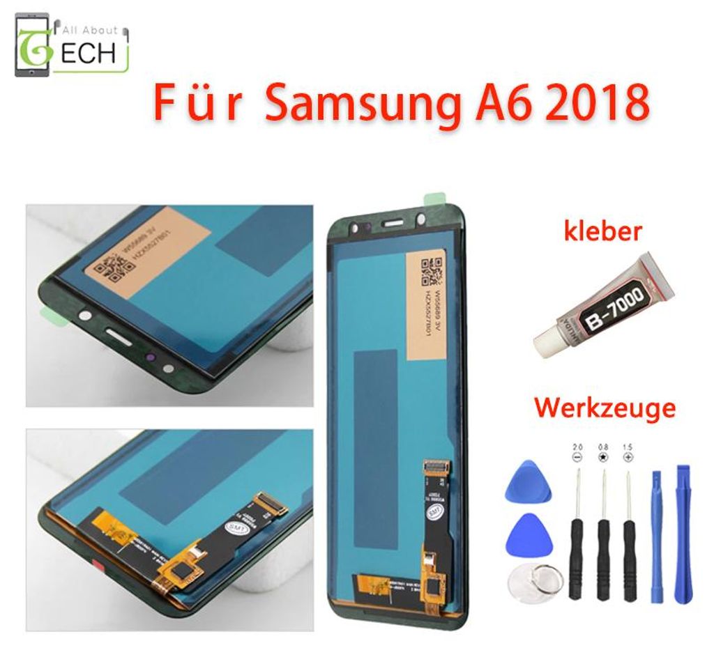 Für Samsung Galaxy A6 2018 LCD (OLED) Display A600FN Produktbild 
