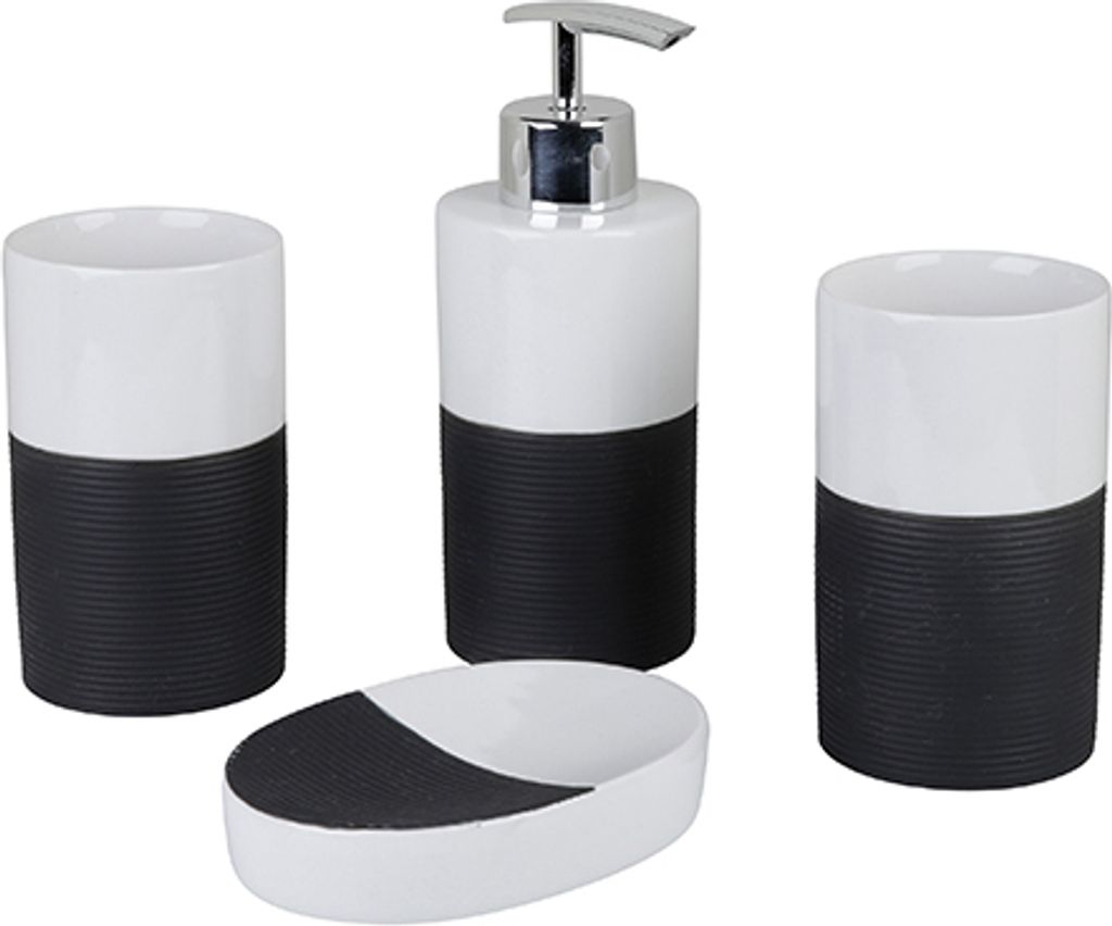 Bad-Set Rimini, 4-teilig, anthrazit