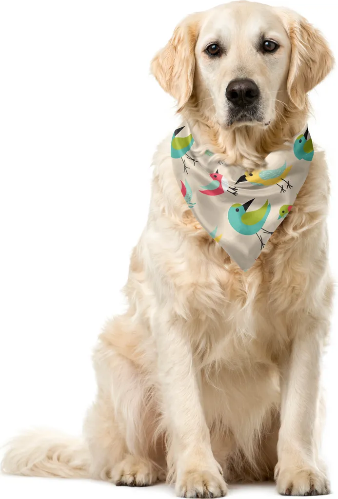 ABAKUHAUS Bandana per Cani Uccelli 40x40 cm - Accessorio Artistico