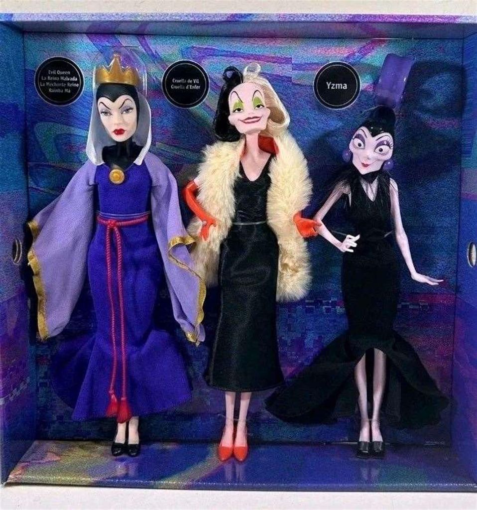 Mattel Disney Villains 3 lalki w zestawie prezentowym NRFB Zdjęcie produktu 