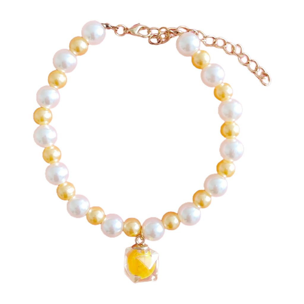 Haustierhalsband, hautberührende Kunstperlen, farbige Perlen, trendige Persönlichkeit, zum Verkleiden, mehrfarbig, verstellbares Design, Haustier...