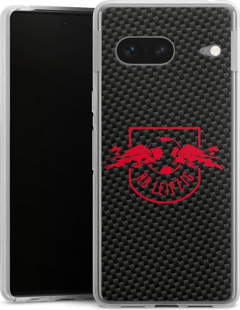 DeinDesign Handyhülle für Google Pixel 7 Silikon Hülle Case Smartphone Schutzhülle Carbon Offizielles Lizenzprodukt RB Leipzig