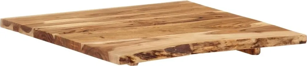 Plateau de lavabo bois acacia massif durable et résistant 58x52x2,5 cm - 13
