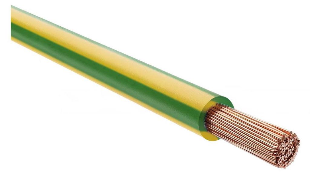 CÂBLE HELU H07V-K 1X10mm² GNYE (vert/jaune) Conducteur Image du produit 