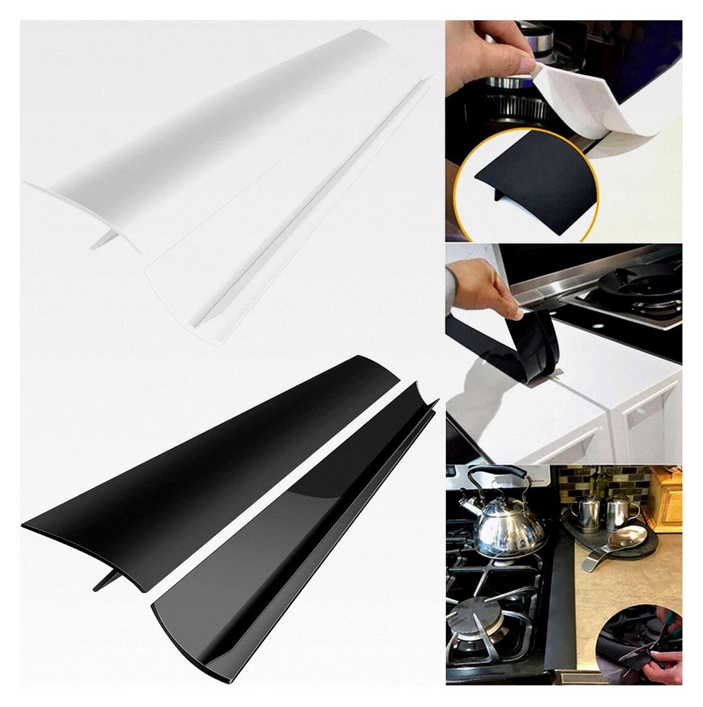 Silikon-Herdplatten-Gap-Abdeckung, 2er Set Hitzebeständige Silikonabdeckung für Küche, Herd, Arbeitsfläche, Backofen, Waschmaschine, Trockner (...