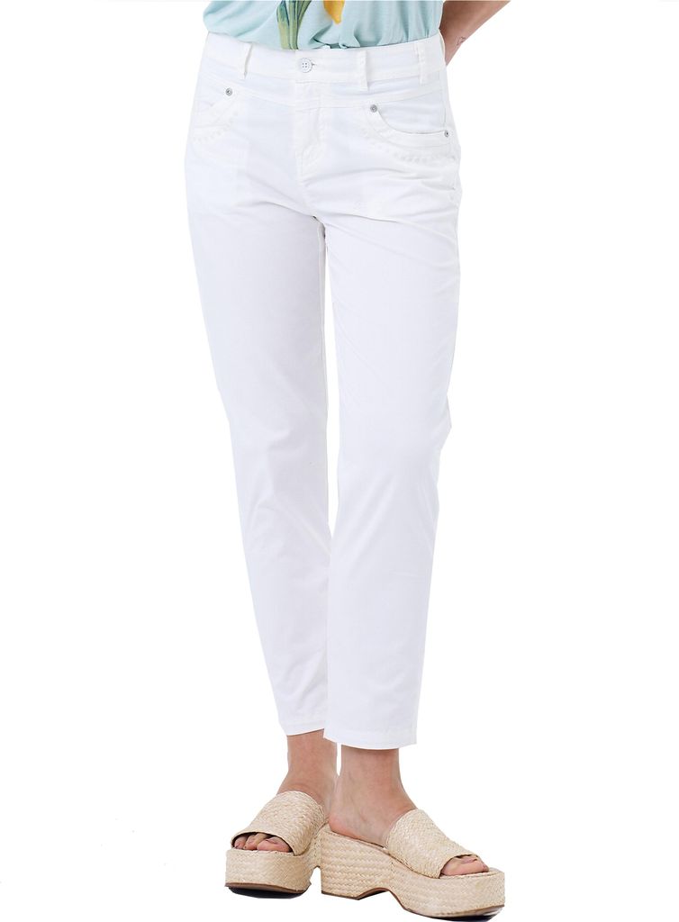 32957 M.O.D Miracle of Denim, Rita Regular Fit, Damen Jeans, Popeline Stretch, soft white, W 27 L 28