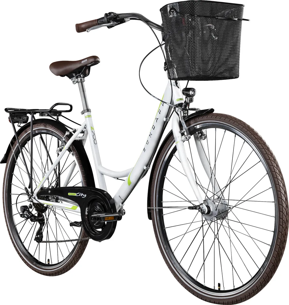 Vélo de ville hollandais 28 pouces Zündapp Z700 ivoire cadre 46 cm