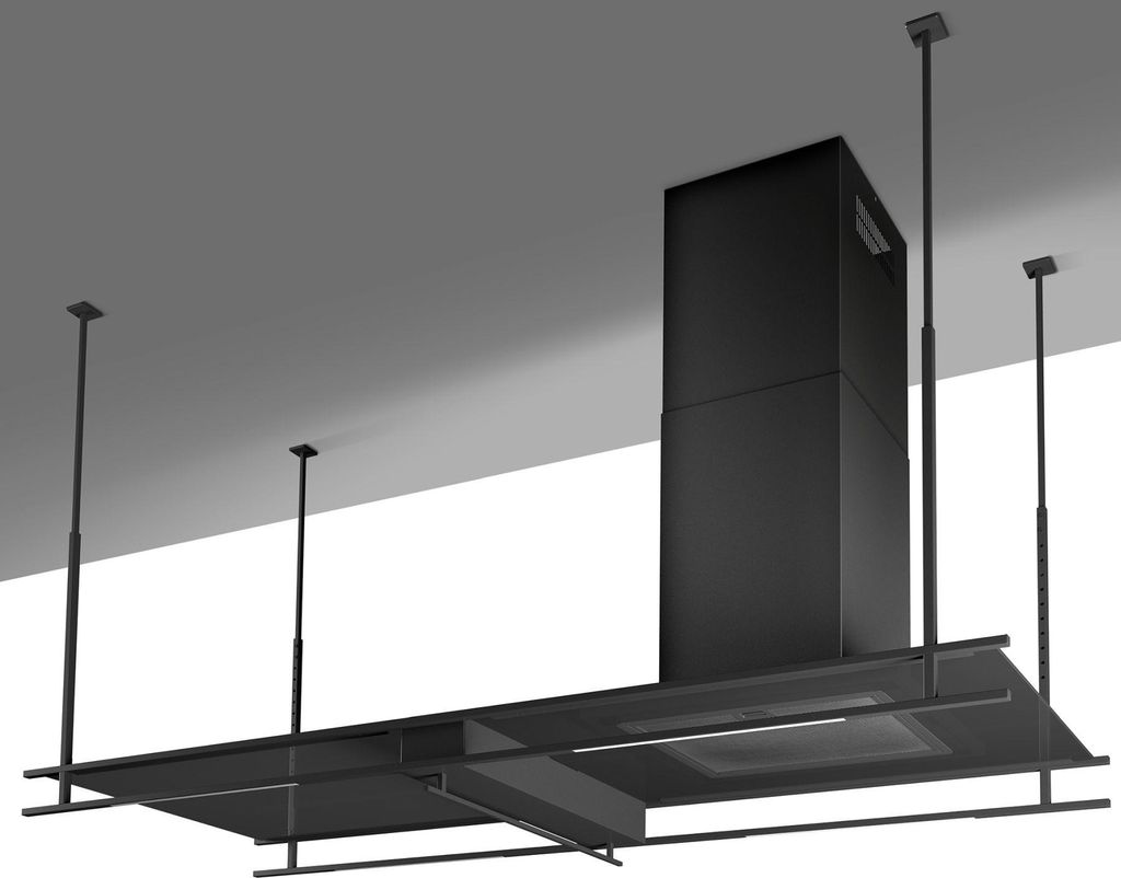 Airforce Inselhaube Frame Isola Abzugshaube 140x60cm Abluft/Umluft