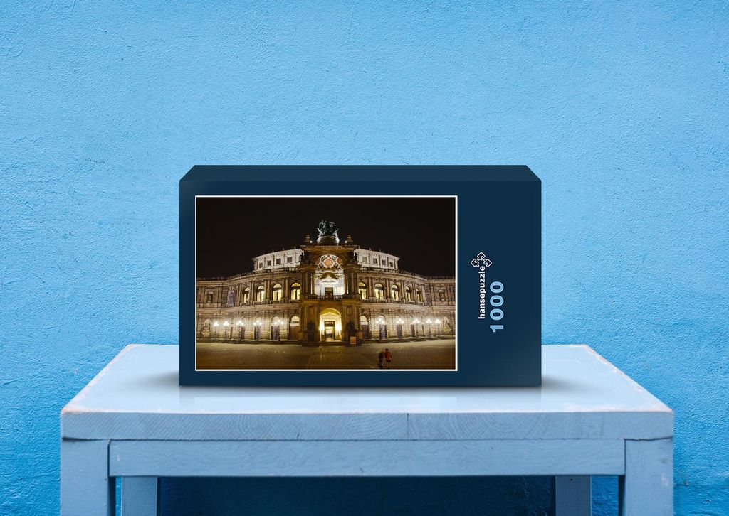 hansepuzzle 41433 - Semperoper Puzzle, 1000 Teile, Gebäude, 60,0 x 46,0cm mit hochwertiger Aufbewahrung, Kartonbox und wiederverschließbarem Beutel