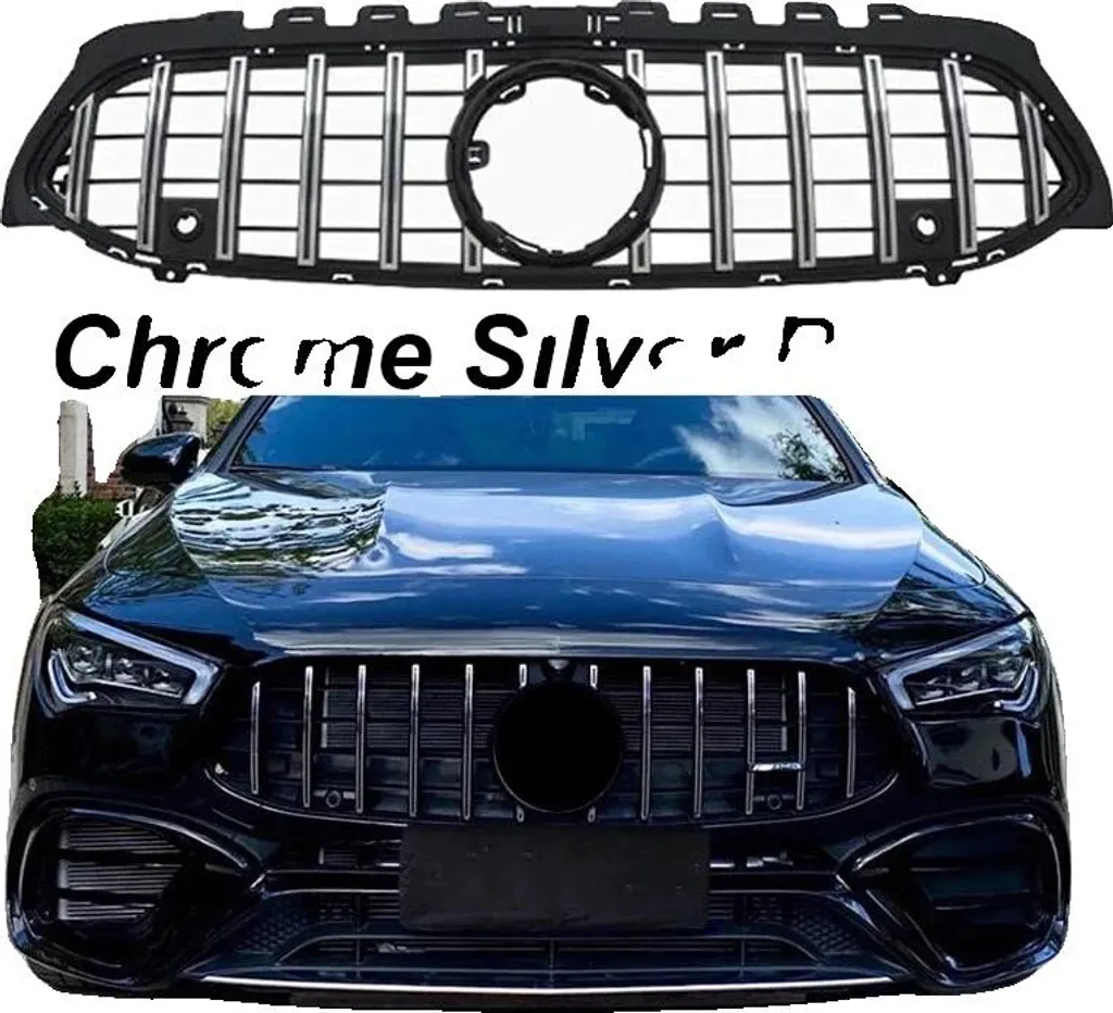 Calandre avant argentée en ABS compatible Mercedes CLA Classe W118