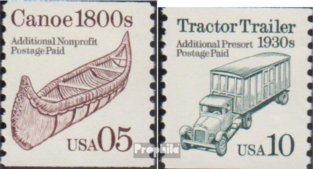 Briefmarken USA 1991 Mi 2137-2138 (kompl.Ausg.) postfrisch Fahrzeuge