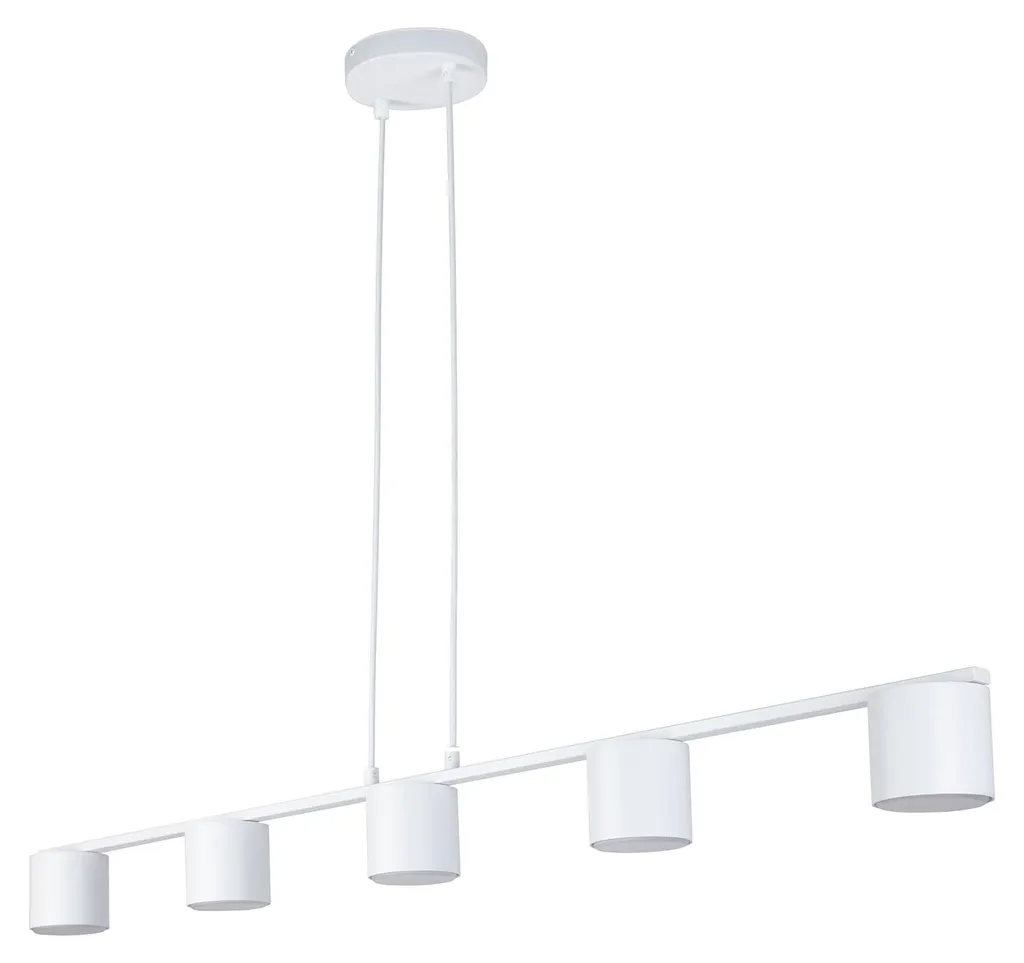 Éclairage de plafond MILA blanc 5 spots GX53 pour grand salon 100cm