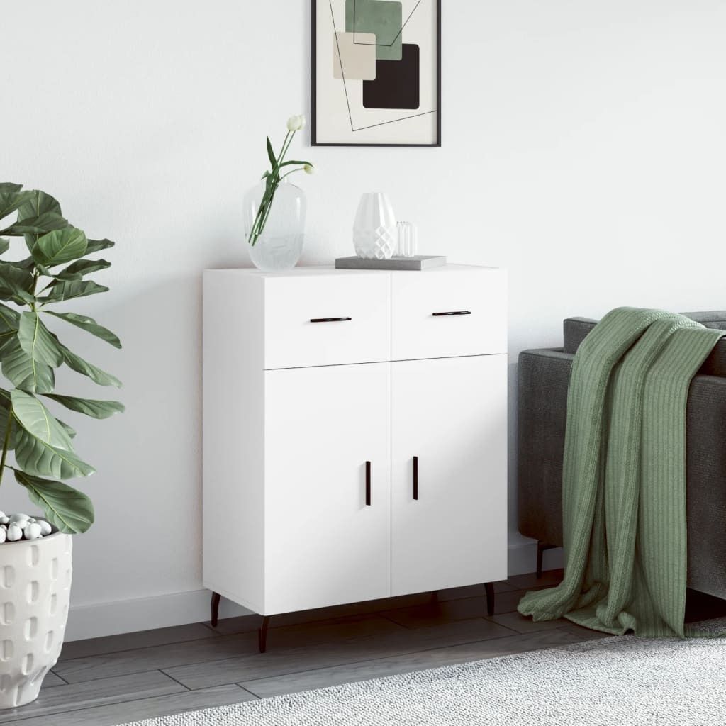 The Living Store Sideboard Weiß 69,5x34x90 cm Holzwerkstoff