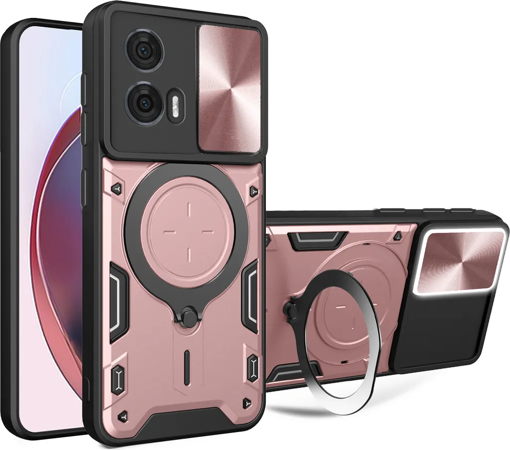 Custodia Rosa Motorola Edge 50 Fusion 5G: Stile Rugged e Funzionale