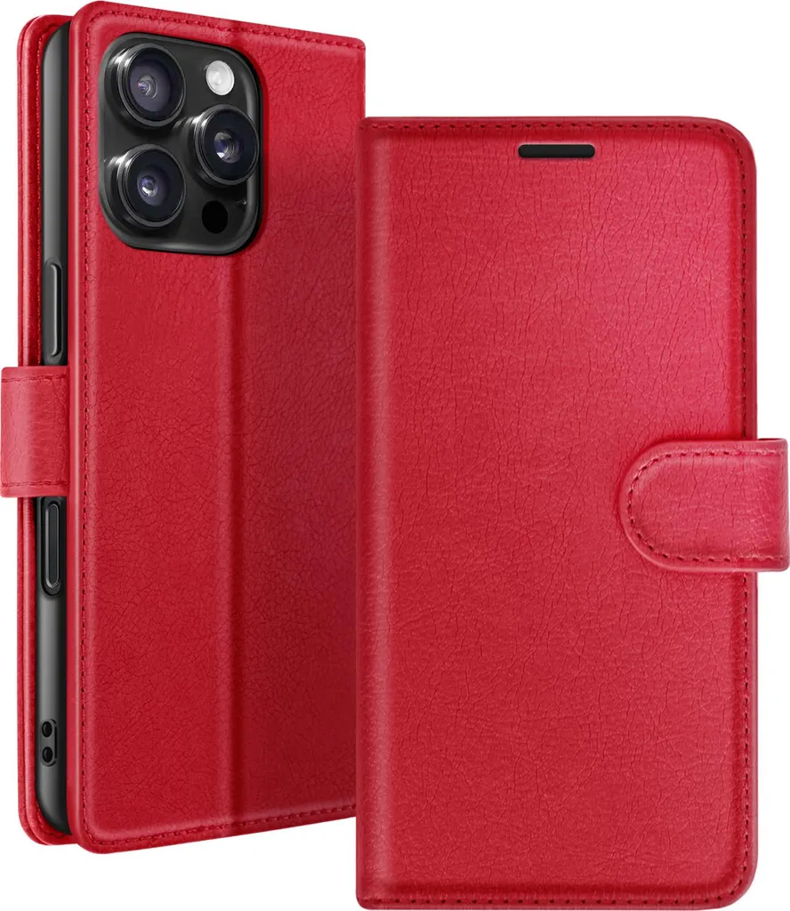 Zanaé Cover iPhone 16 Pro Rosso Portafoglio - Protezione Business