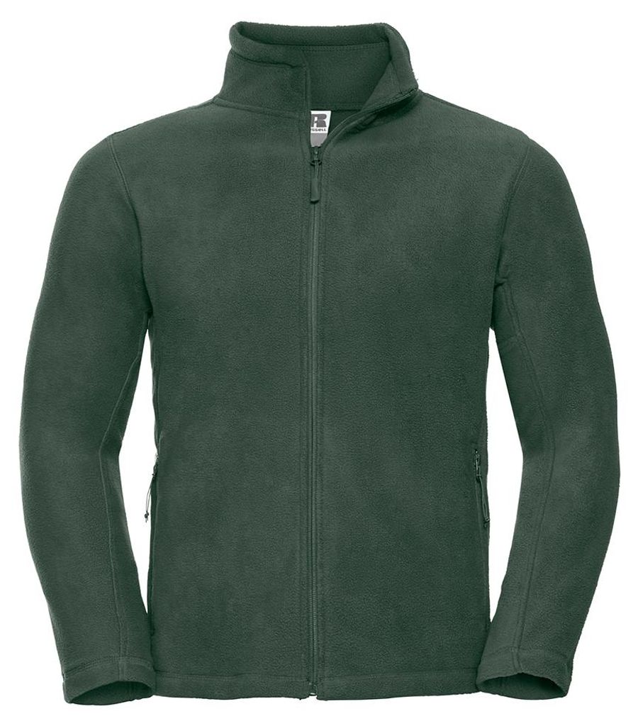 Russell - Fleecejacke Durchgehender Reißverschluss für Herren - Für Außen LT4974 (XL) (Flaschengrün)