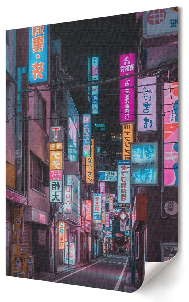 Neonstadt- Kunstdruck A2 (42x59 cm) - Popkultur, Moderne, Kinder- Wandbild für Wohnzimmer Schlafzimmer & Flur, Modernes Poster Wanddeko, Ungerahmt