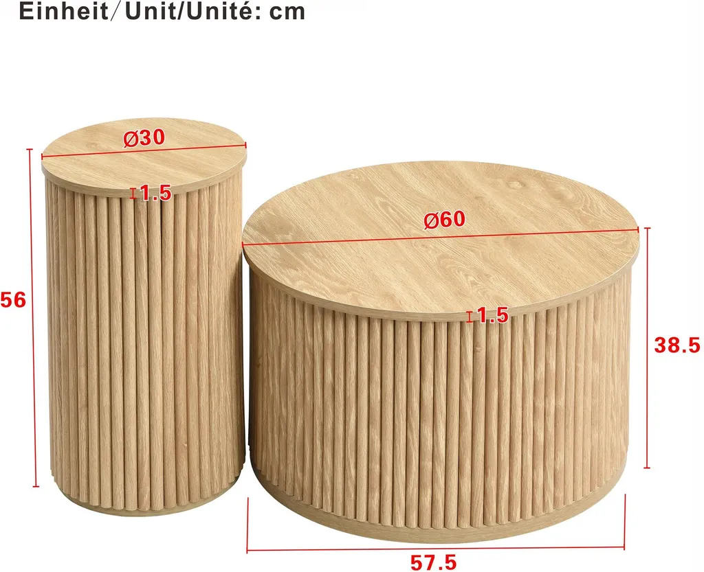 Table basse stable en MDF et bois véritable pour éviter les bascules - 9